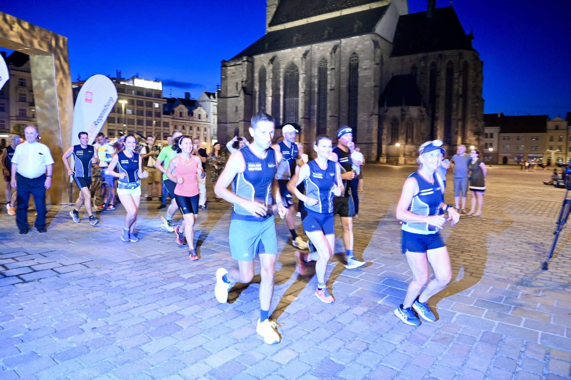 Sportler bei Nacht
