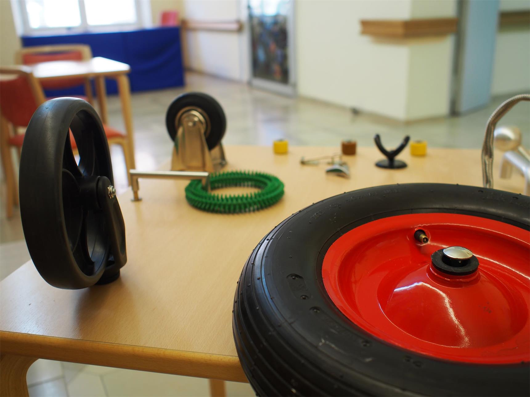 Werkstatt mit Reifen